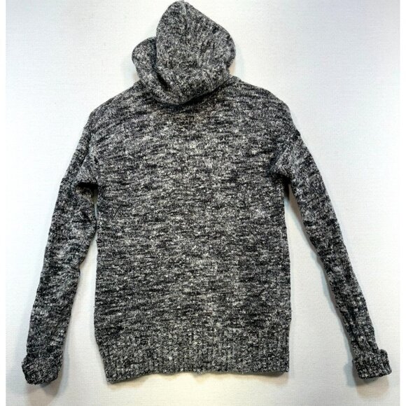J.Crew Womens Hooded Sweater M Gray Merino Wool Blend Cozy - Picture 9 of 14